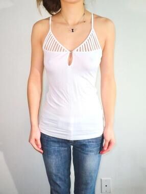 Women's Red and White Vests-tanks-cami
